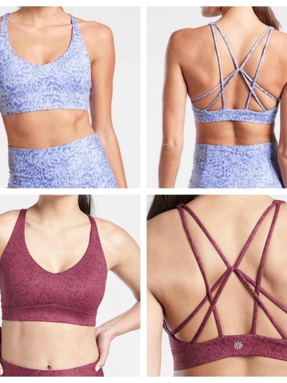 Athleta Solace Printed Sports Bra, Bundle of 2, Size A-C XL